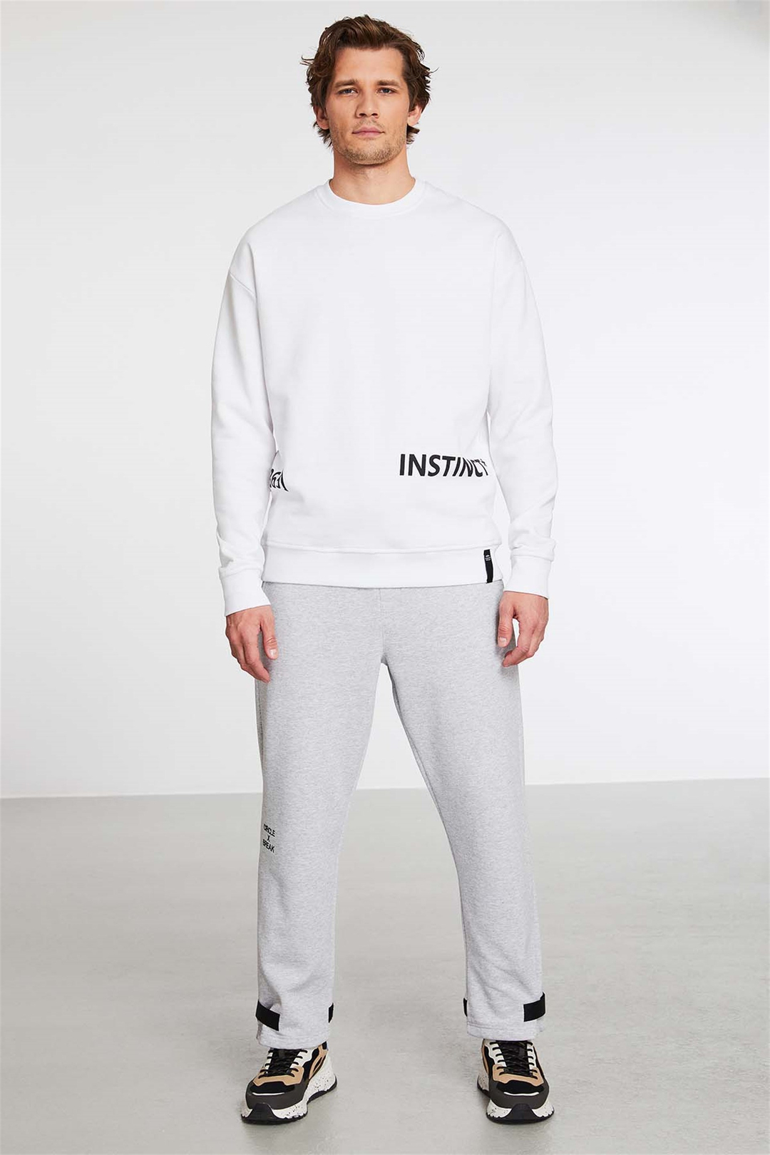 PIONEER Örme Comfort Fit Beyaz  Sweatshirt