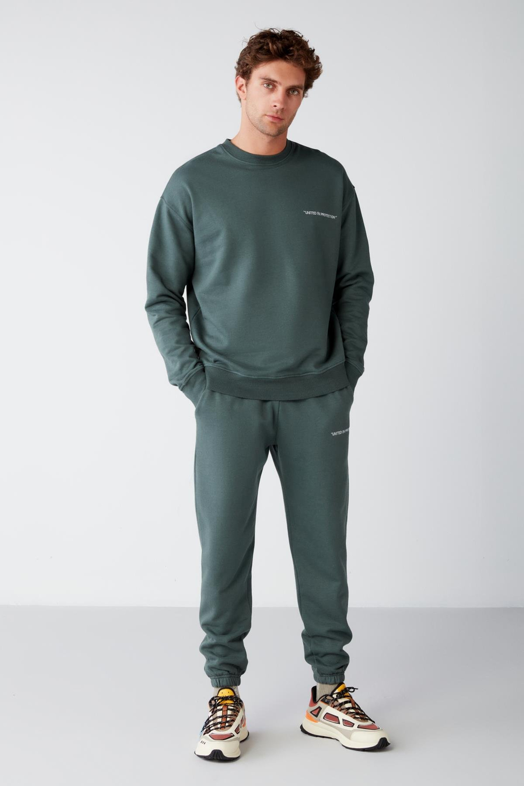 RAIROK  Comfort Fit Koyu Yeşil  Sweatshirt