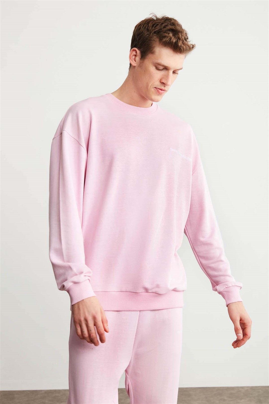 RAIROK Örme Comfort Fit Pembe  Sweatshirt