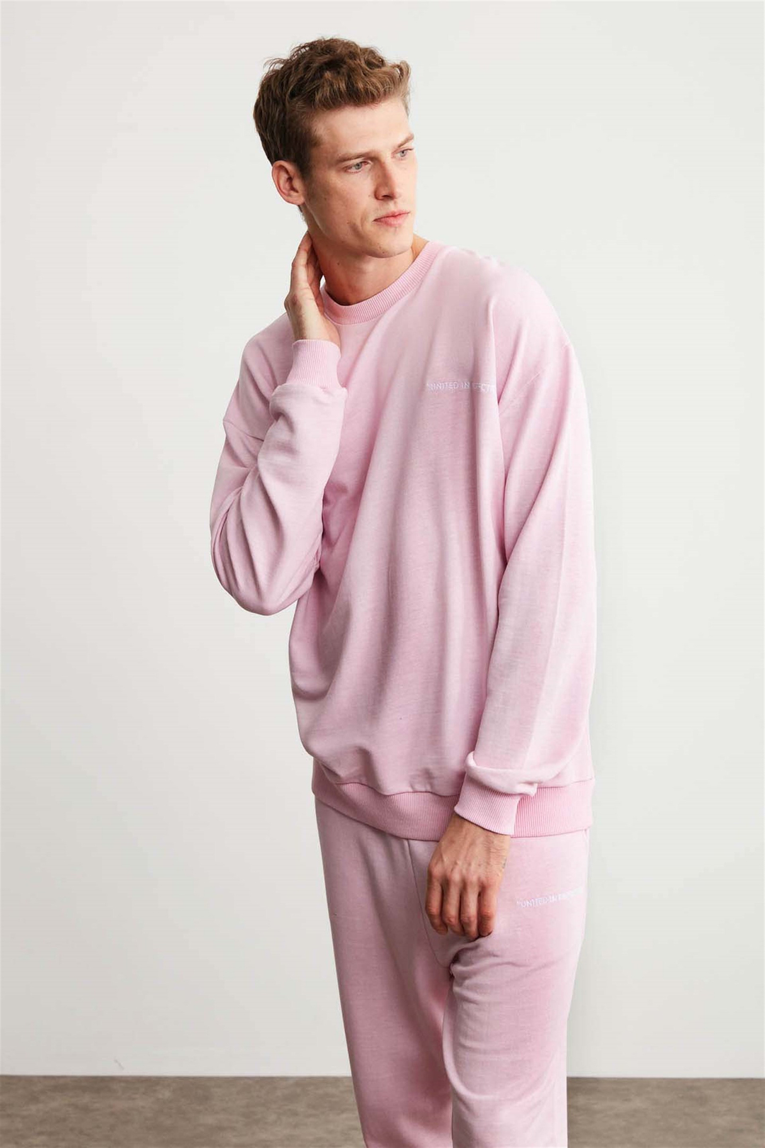 RAIROK Örme Comfort Fit Pembe  Sweatshirt