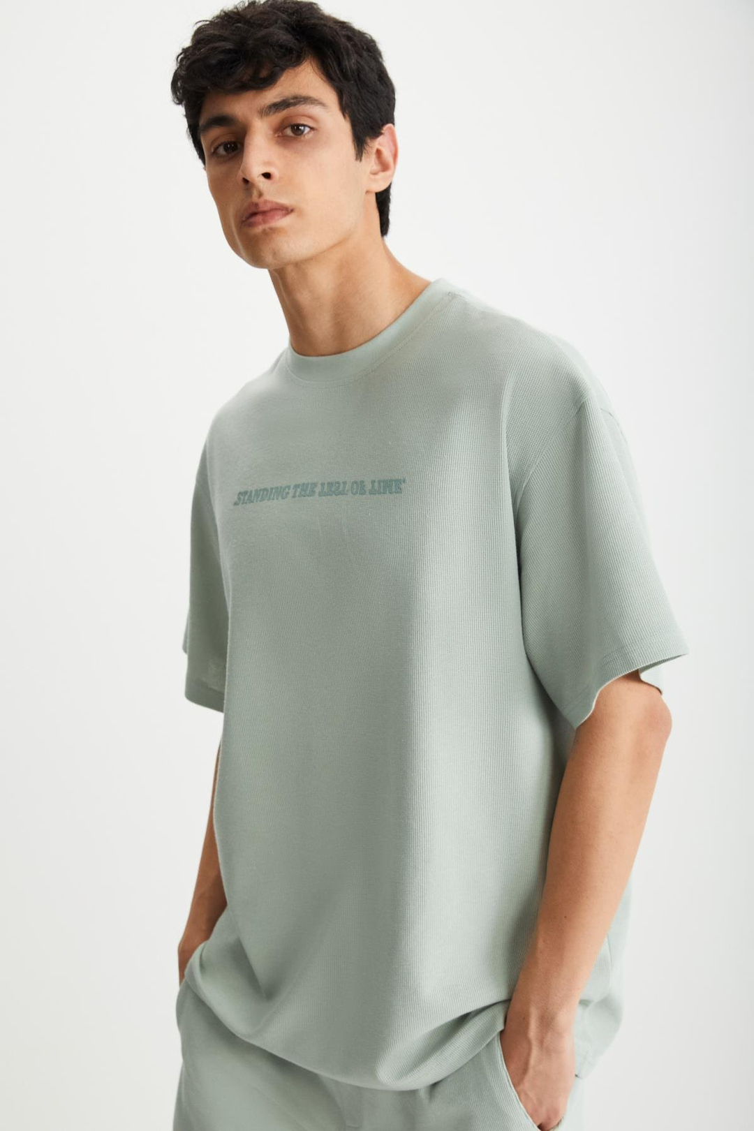 RAMADAN  Regular Mint Yeşil Tekli T-Shirt