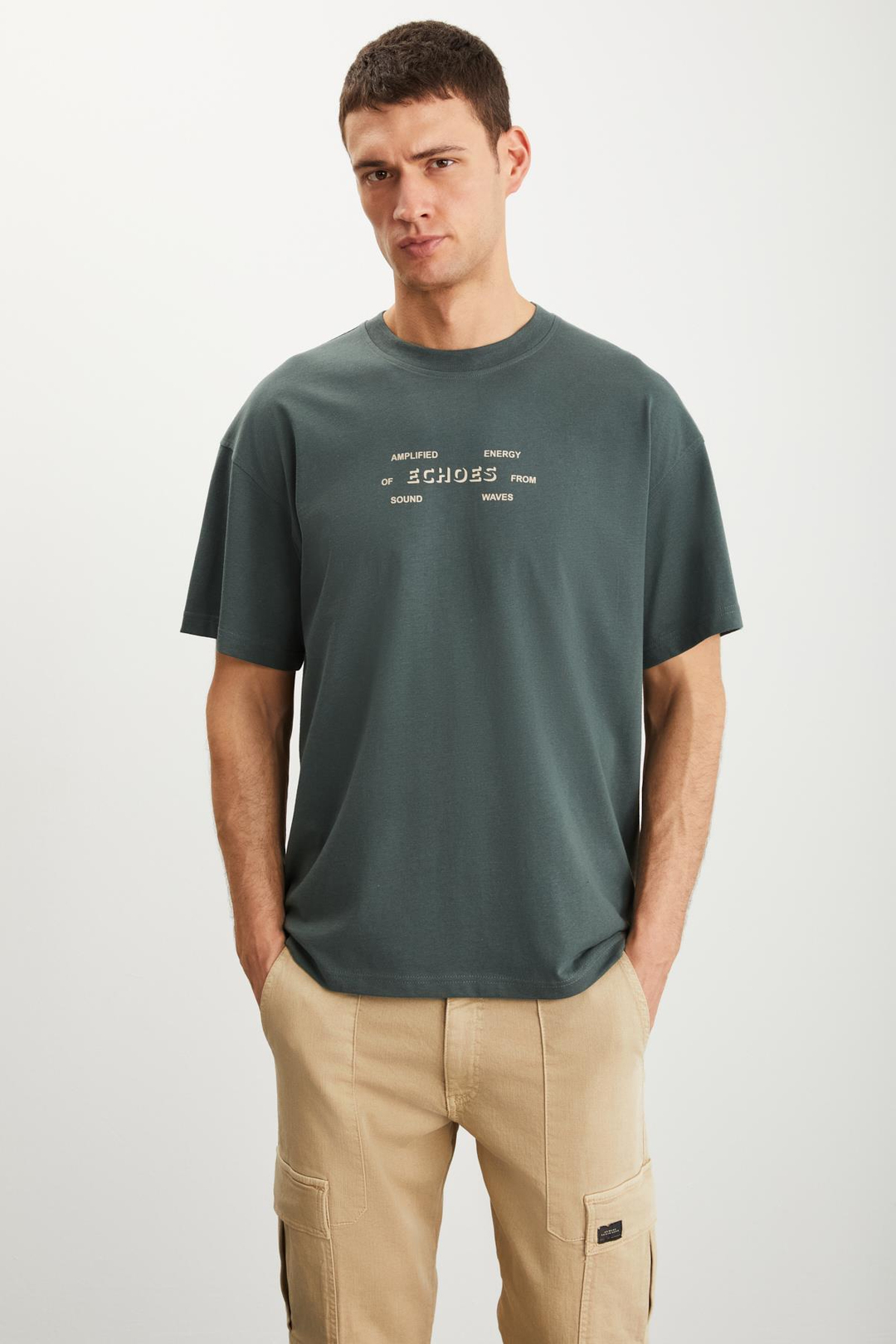 RAMADAN  Regular Yeşil Tekli T-Shirt