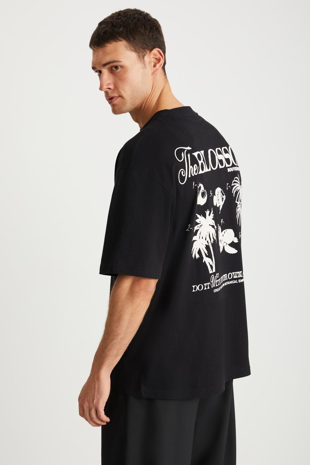 RAMADAN  Relaxed Siyah Tekli T-Shirt