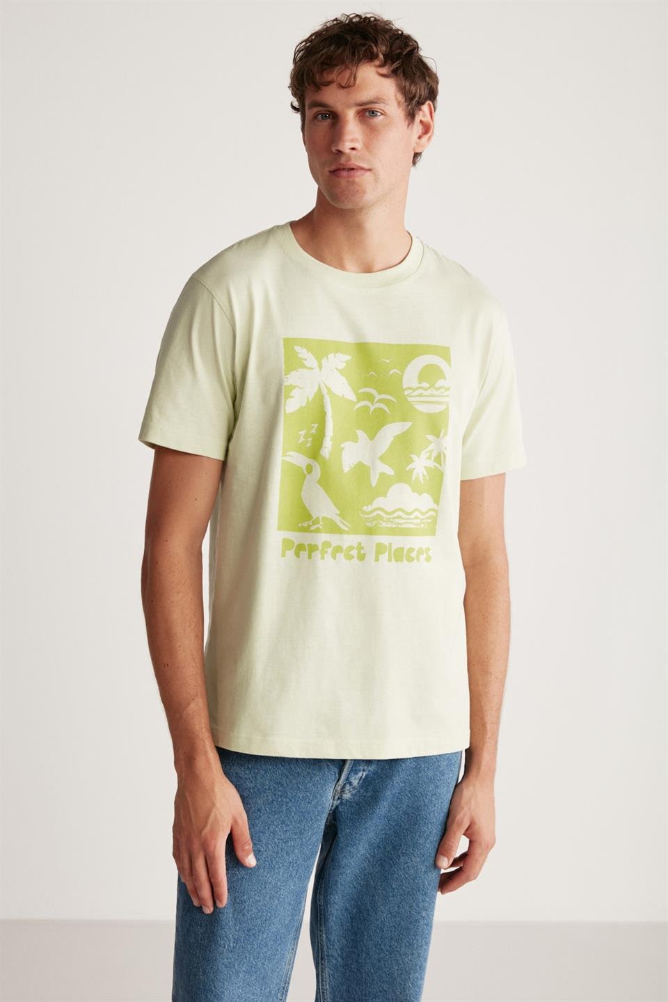 RAMIRES Örme Regular Açık Yeşil  T-Shirt