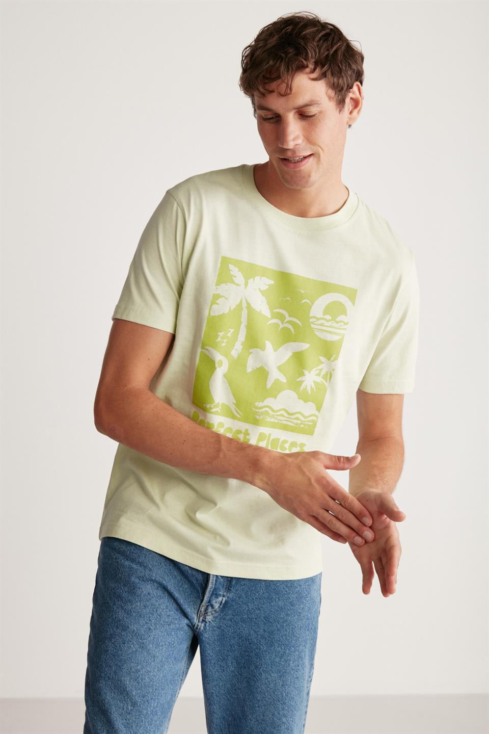 RAMIRES Örme Regular Açık Yeşil  T-Shirt