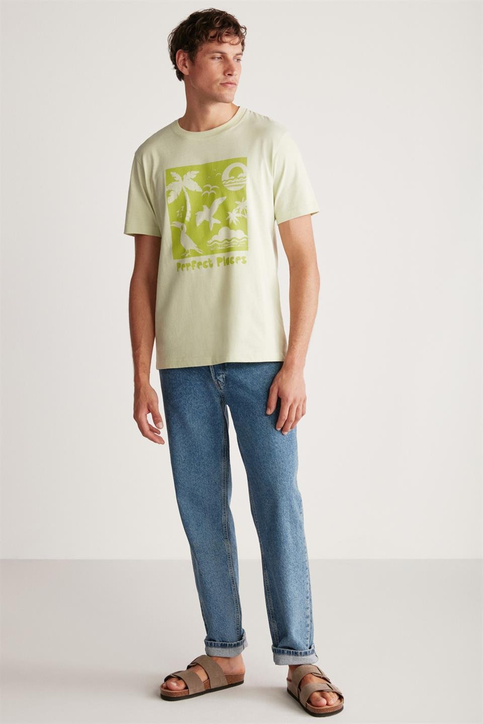 RAMIRES Örme Regular Açık Yeşil  T-Shirt