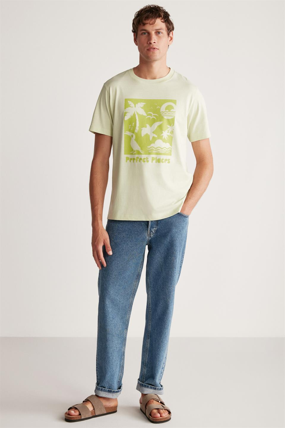 RAMIRES Örme Regular Açık Yeşil  T-Shirt