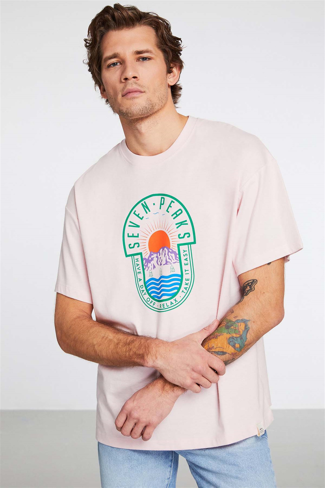 RECOGNITION Örme Regular Fit Pembe  T-Shirt