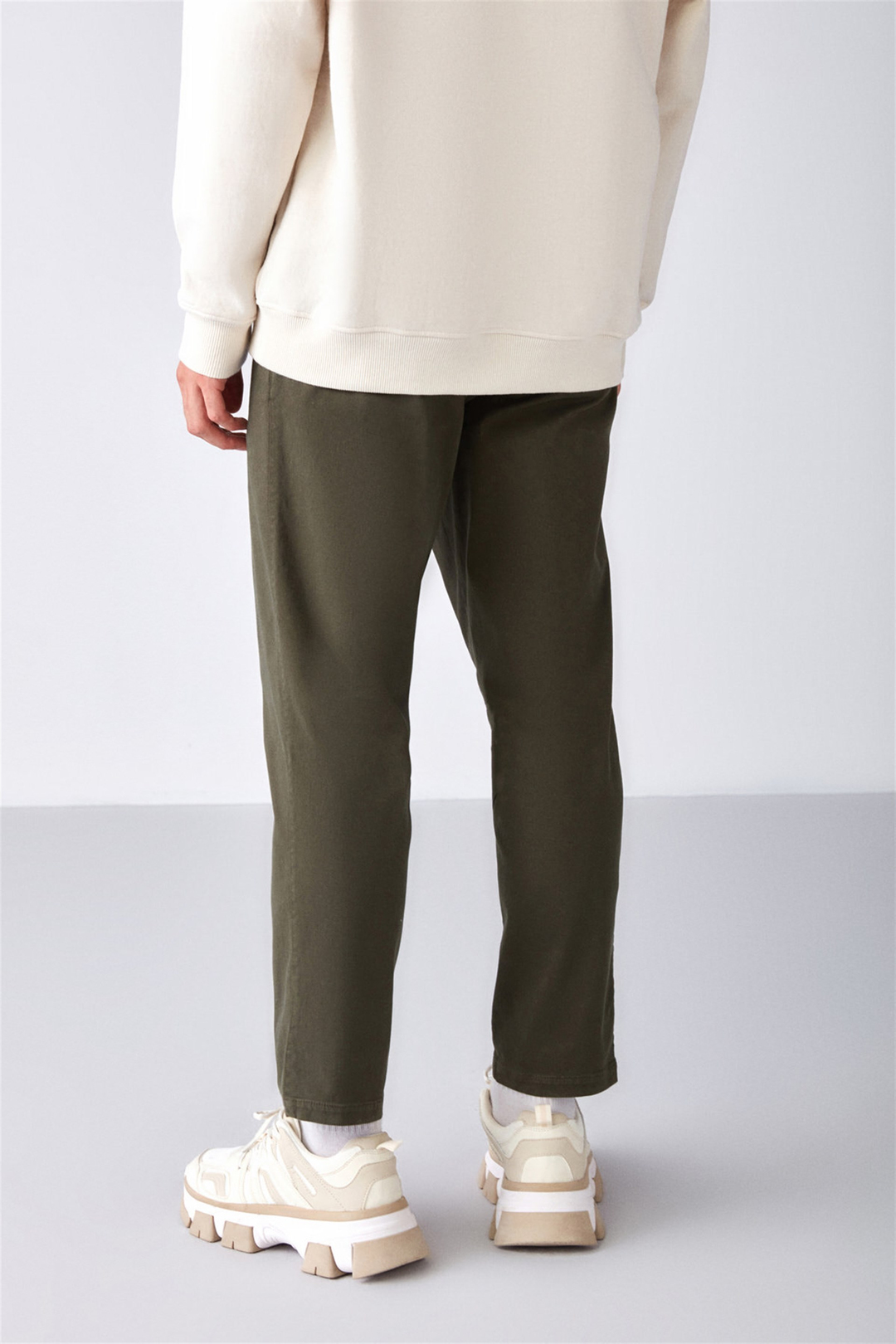 REESE Dokuma Relaxed Fit Haki  Pantolon