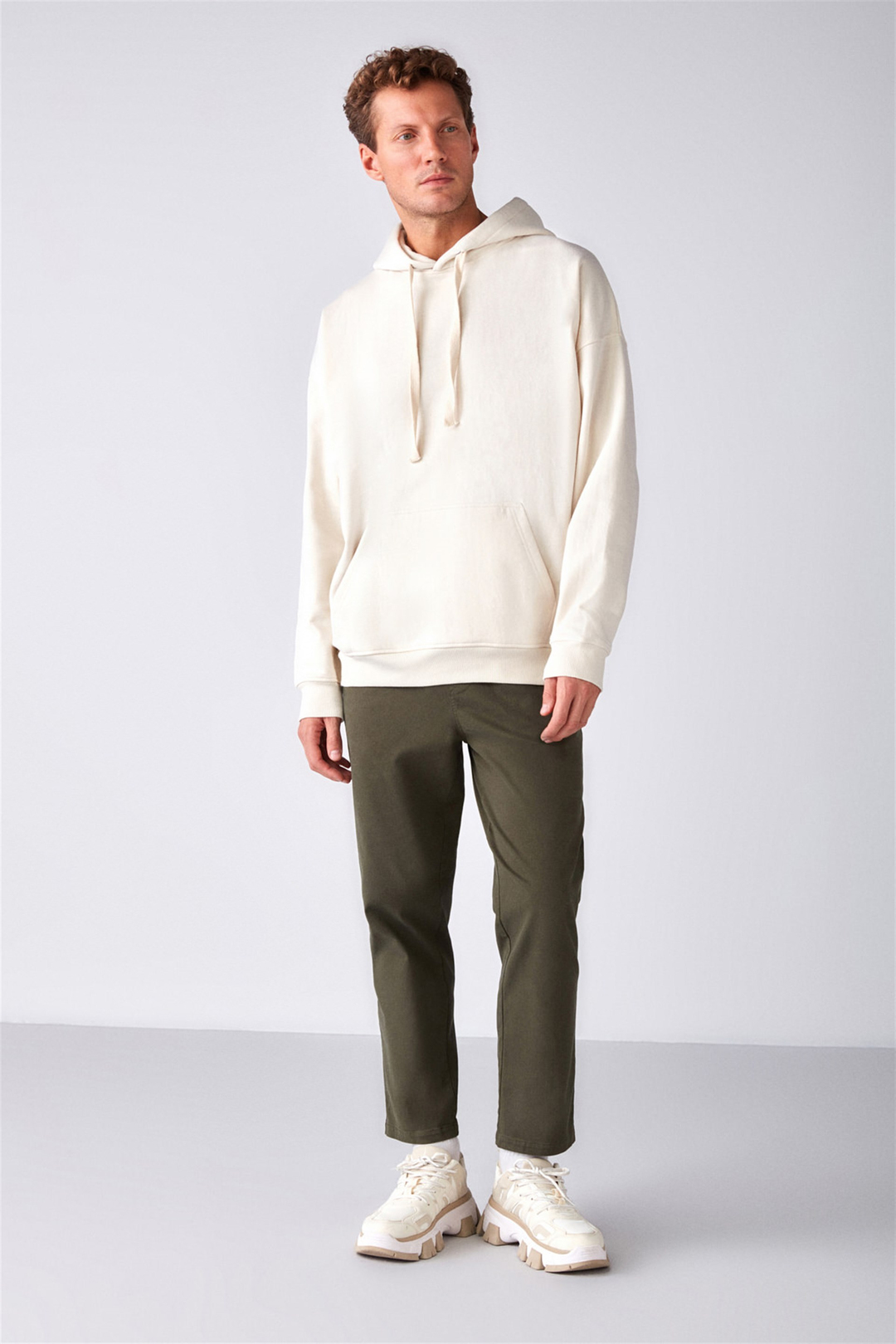 REESE Dokuma Relaxed Fit Haki  Pantolon