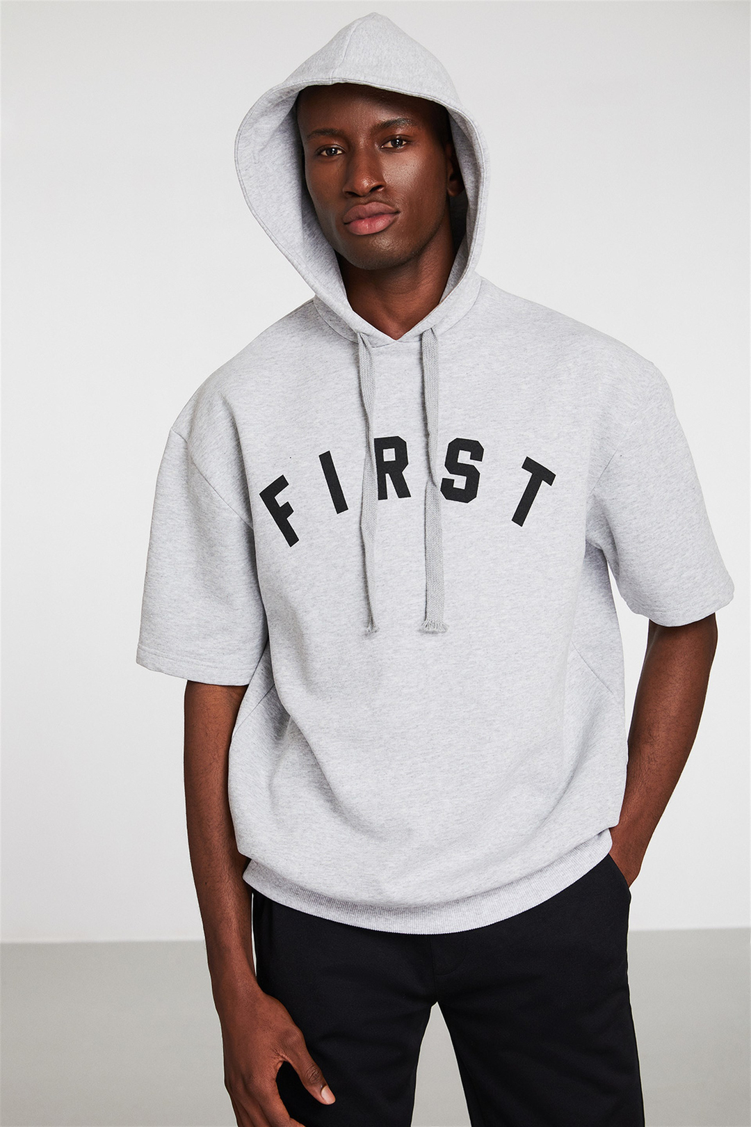 RELEGATE Erkek Grimelanj Baskılı Kapüşonlu Relaxed Fit Sweatshirt