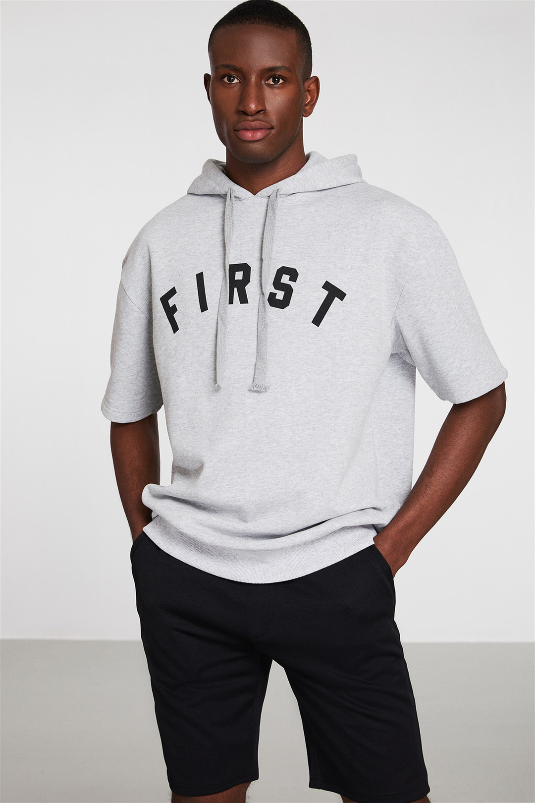 RELEGATE Erkek Grimelanj Baskılı Kapüşonlu Relaxed Fit Sweatshirt