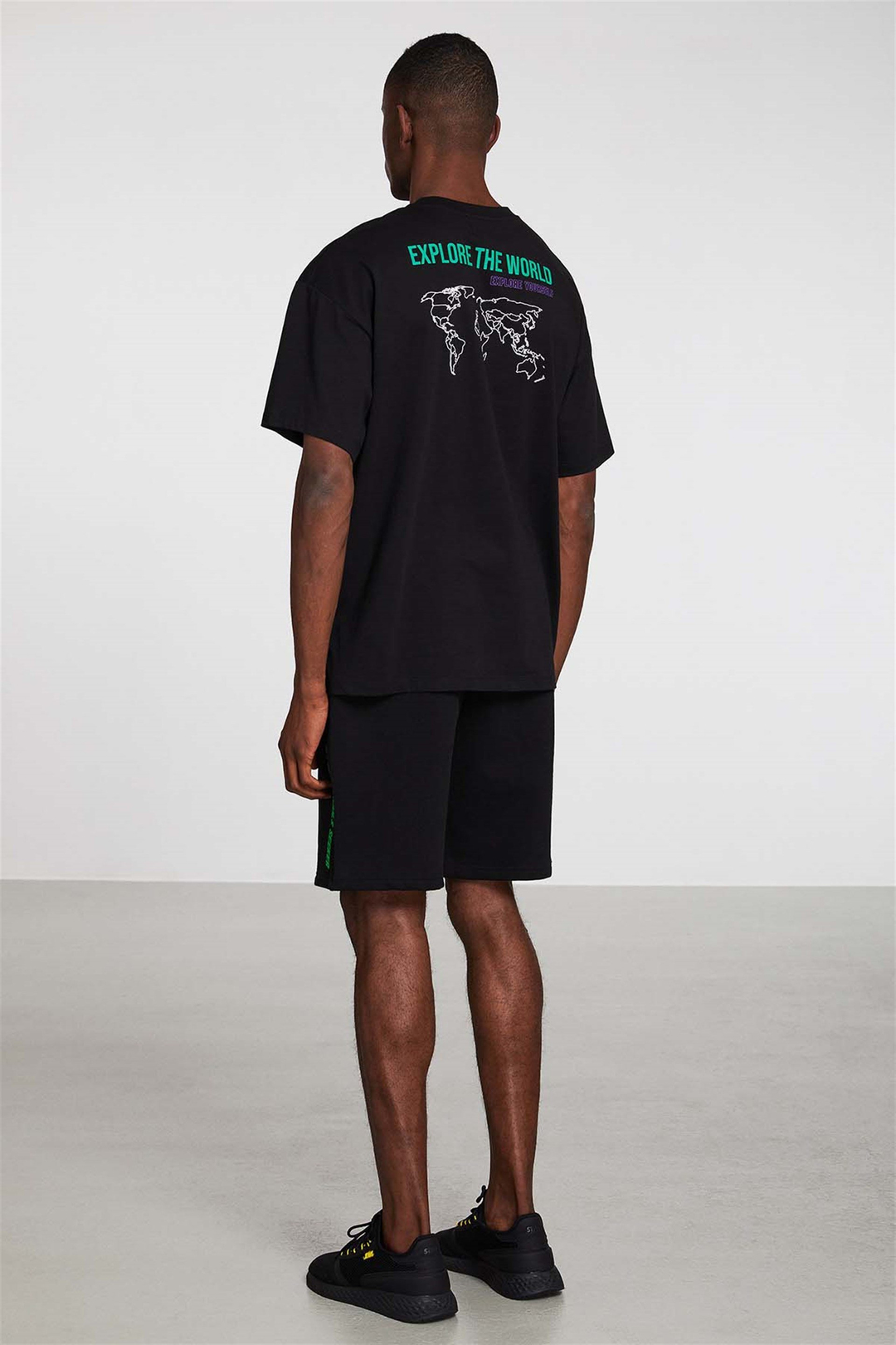 REORIENT Örme Oversize Siyah  T-Shirt