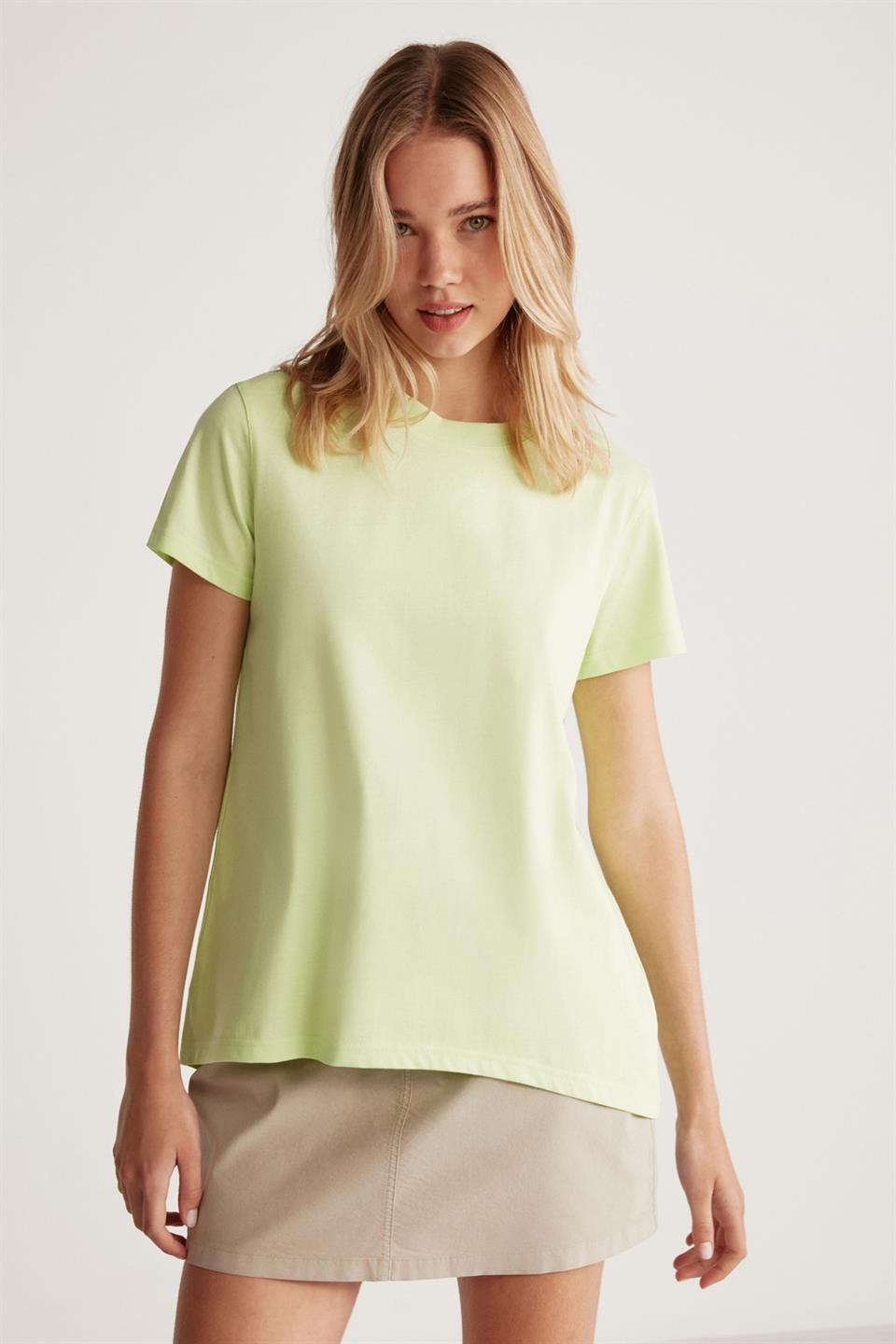 SAMANTHA Örme Comfort Açık Yeşil  T-Shirt