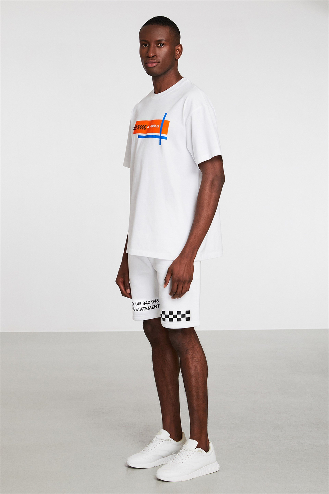 SANCTUARY Erkek Beyaz Baskılı Yuvarlak Yaka Comfort Fit Eşofman Takımı