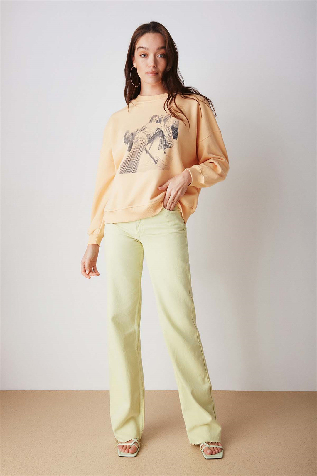 SKETCH Örme Oversize Somon  Sweatshirt