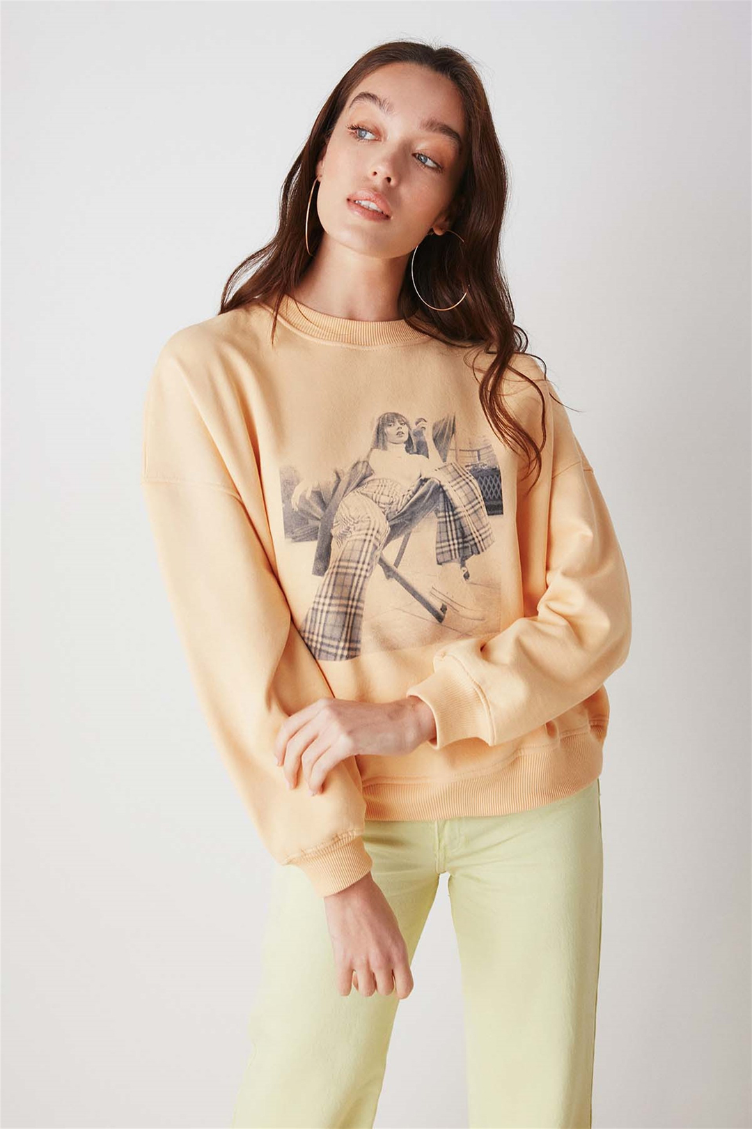 SKETCH Örme Oversize Somon  Sweatshirt