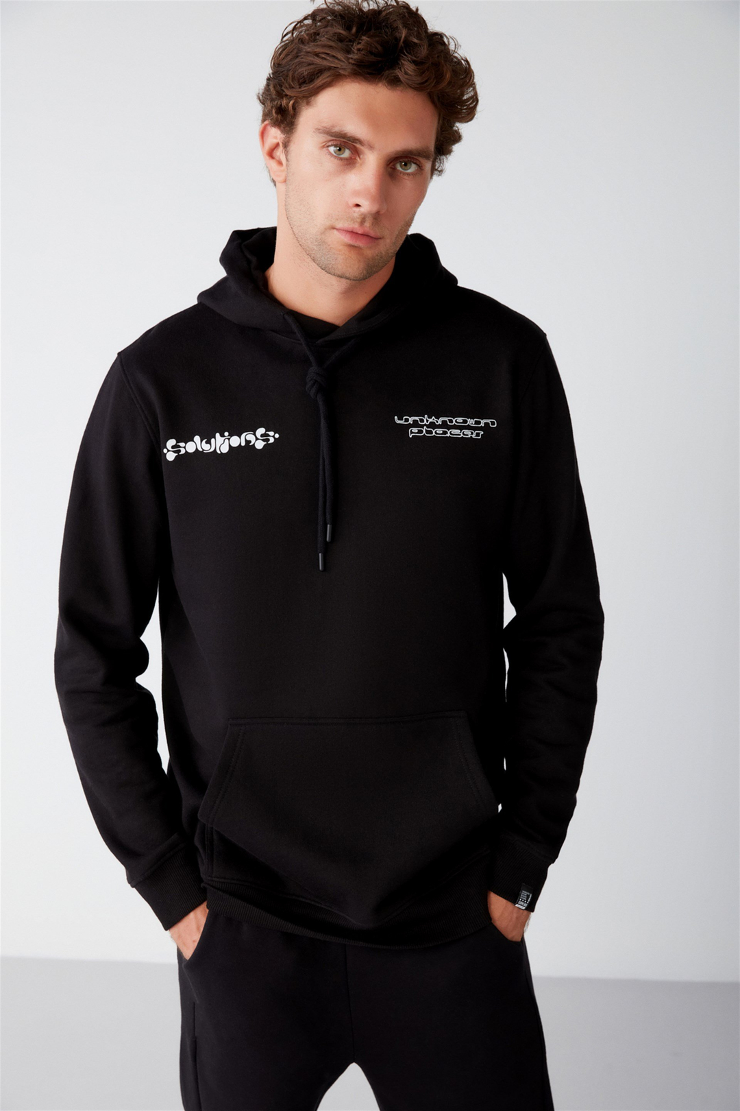 SOLAR Örme Regular Siyah  Sweatshirt
