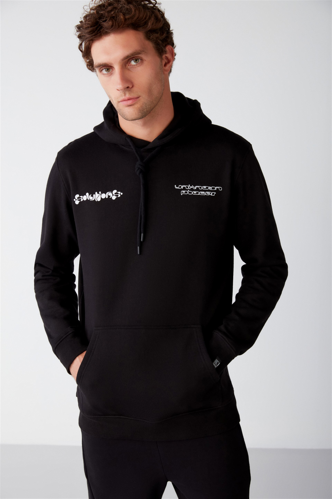 SOLAR Örme Regular Siyah  Sweatshirt