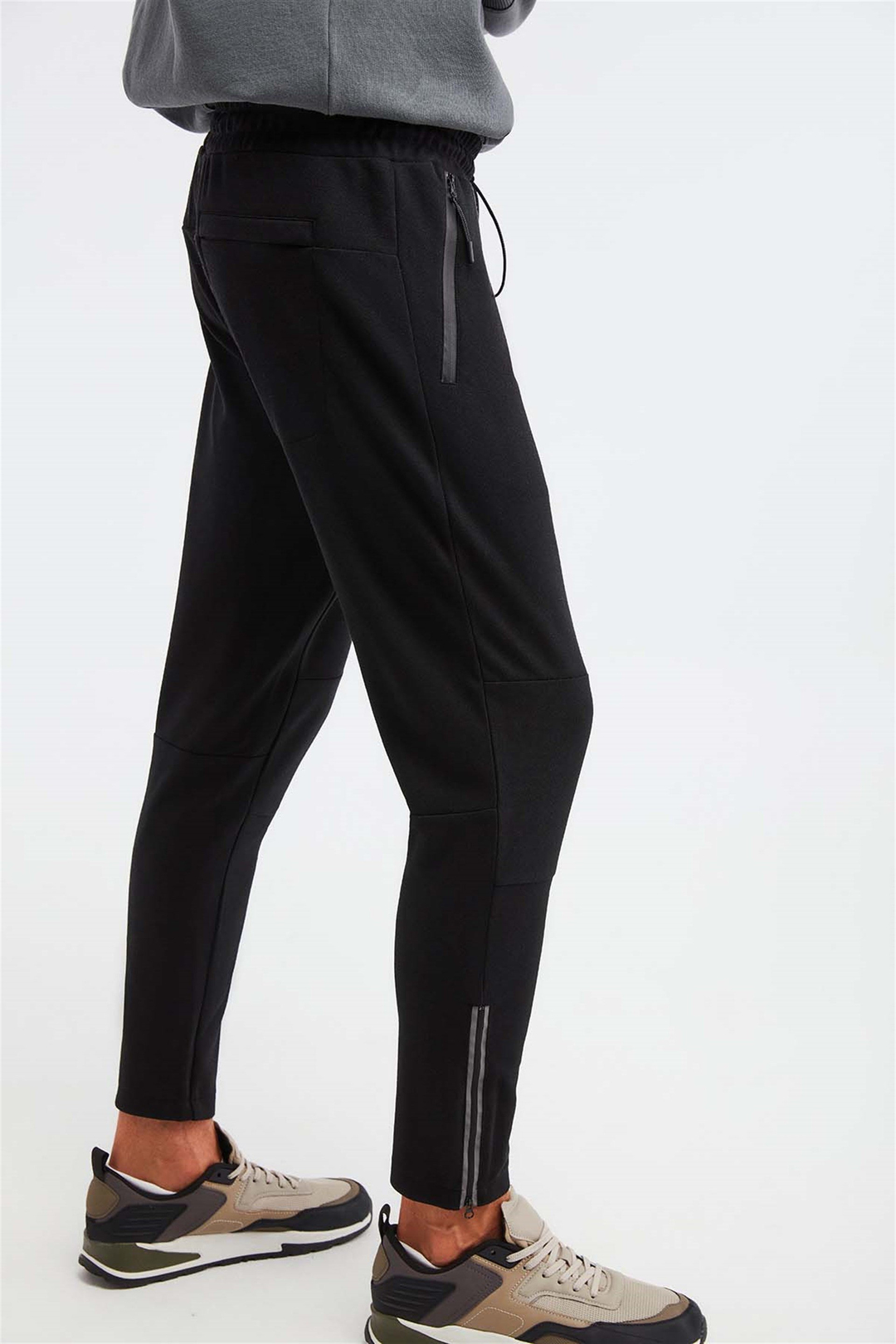 SOMBER Örme Slim Fit Siyah  Pantolon