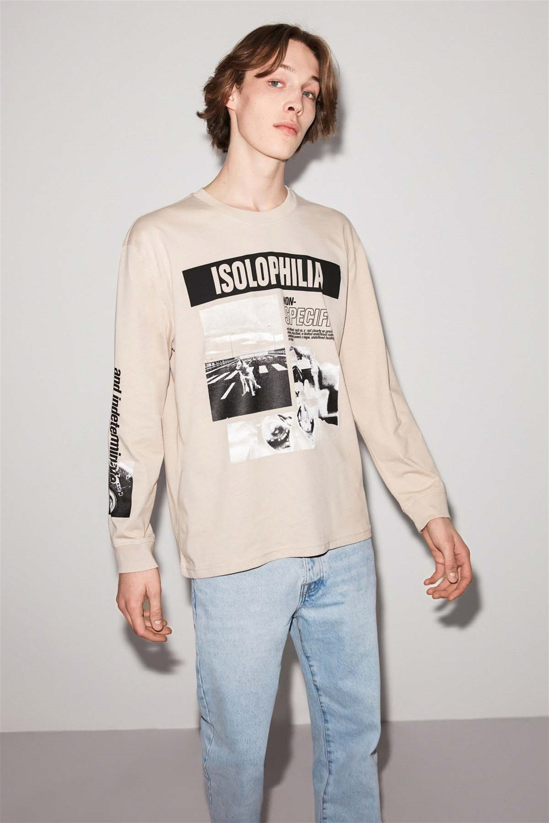 SPECIFIC Örme Comfort Fit Bej  T-Shirt