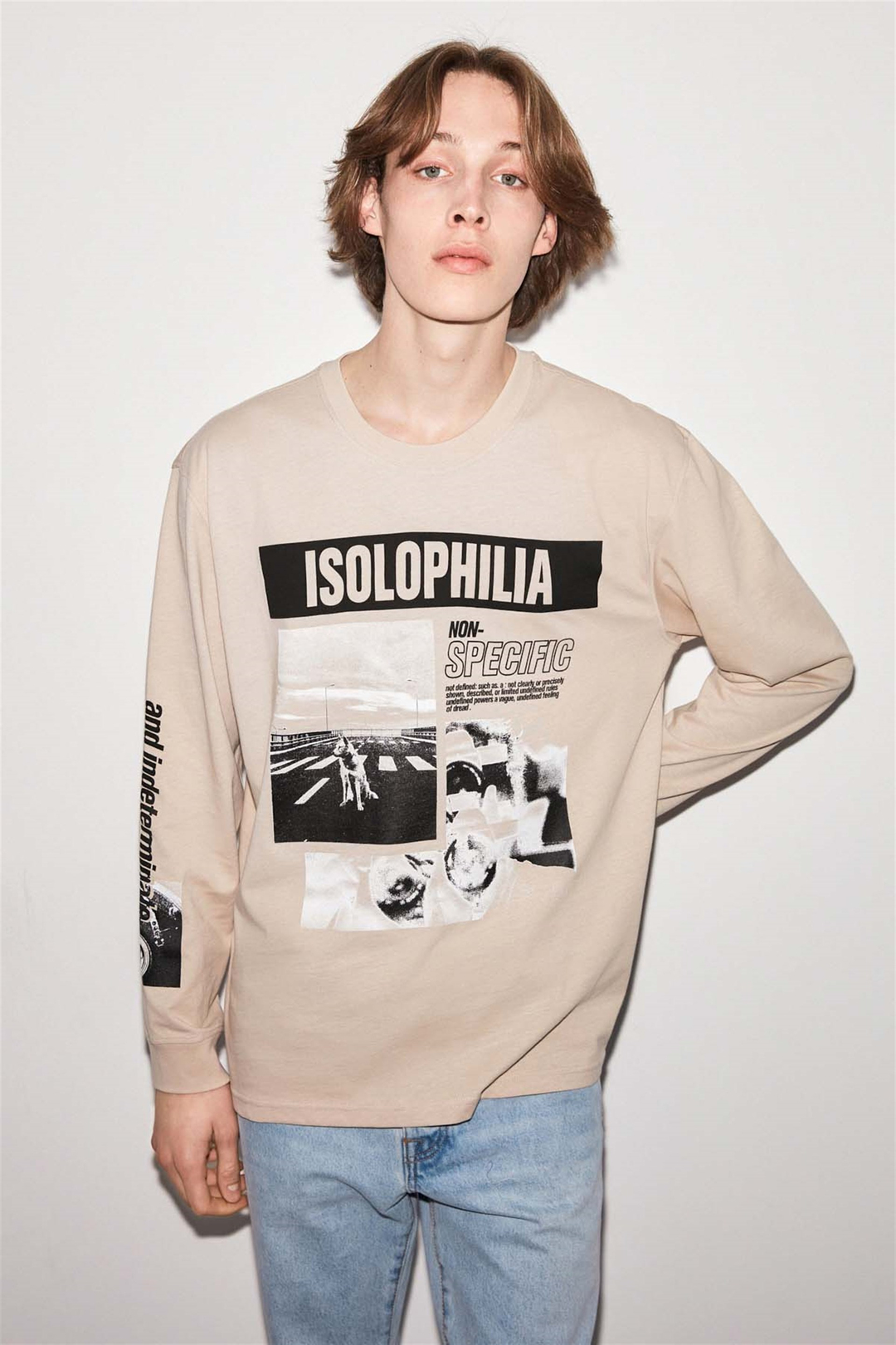 SPECIFIC Örme Comfort Fit Bej  T-Shirt