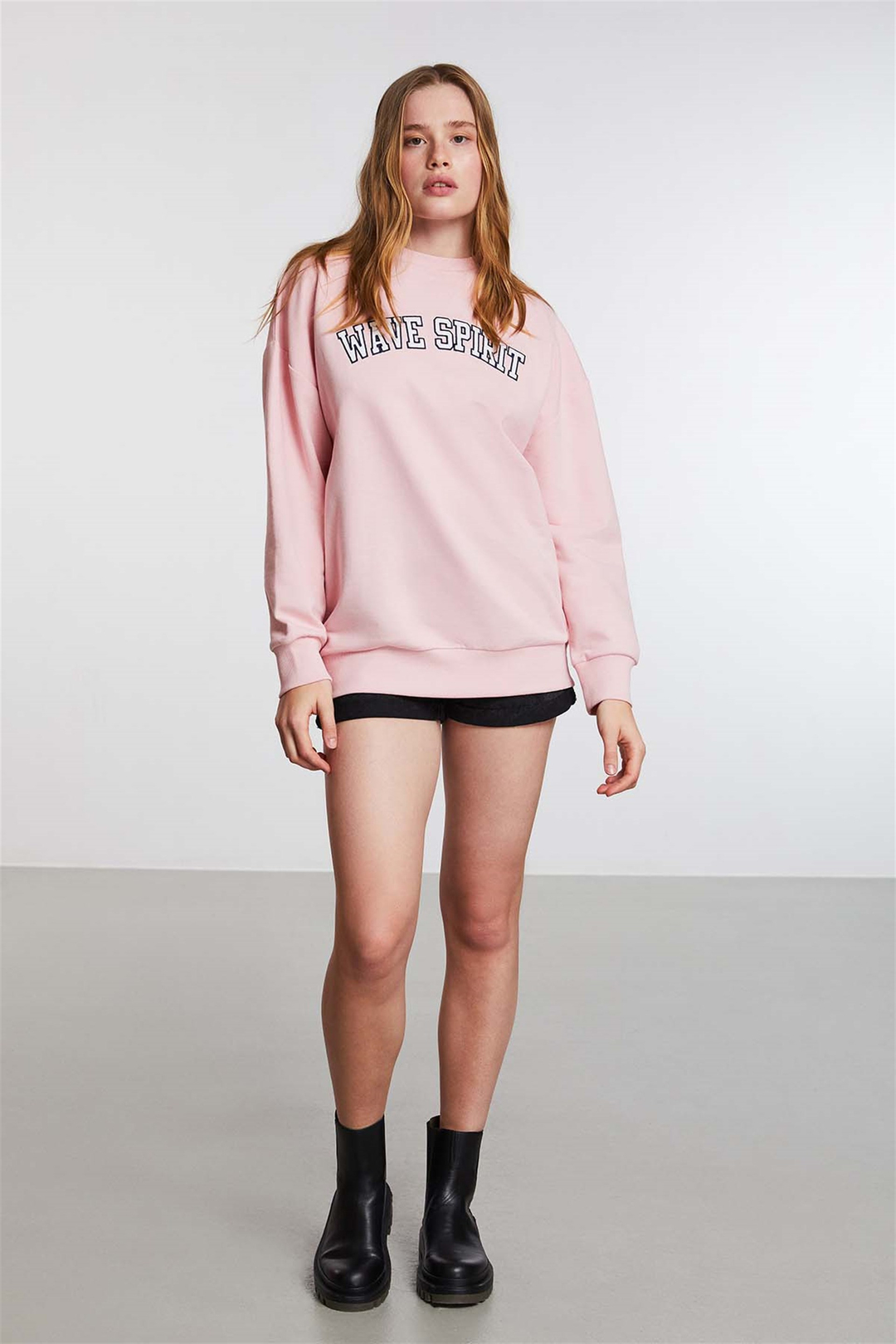 SPIRIT Örme Comfort Fit Pembe  Sweatshirt
