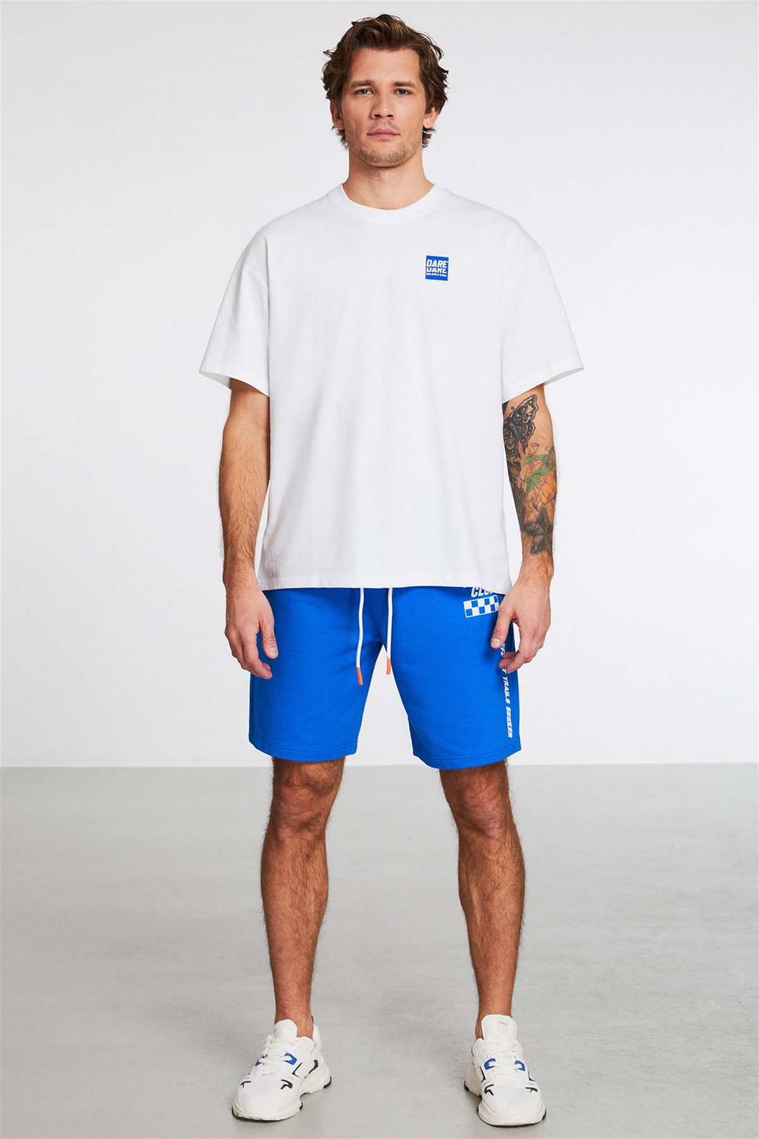 SPOTLIGHT Örme Oversize Beyaz  T-Shirt