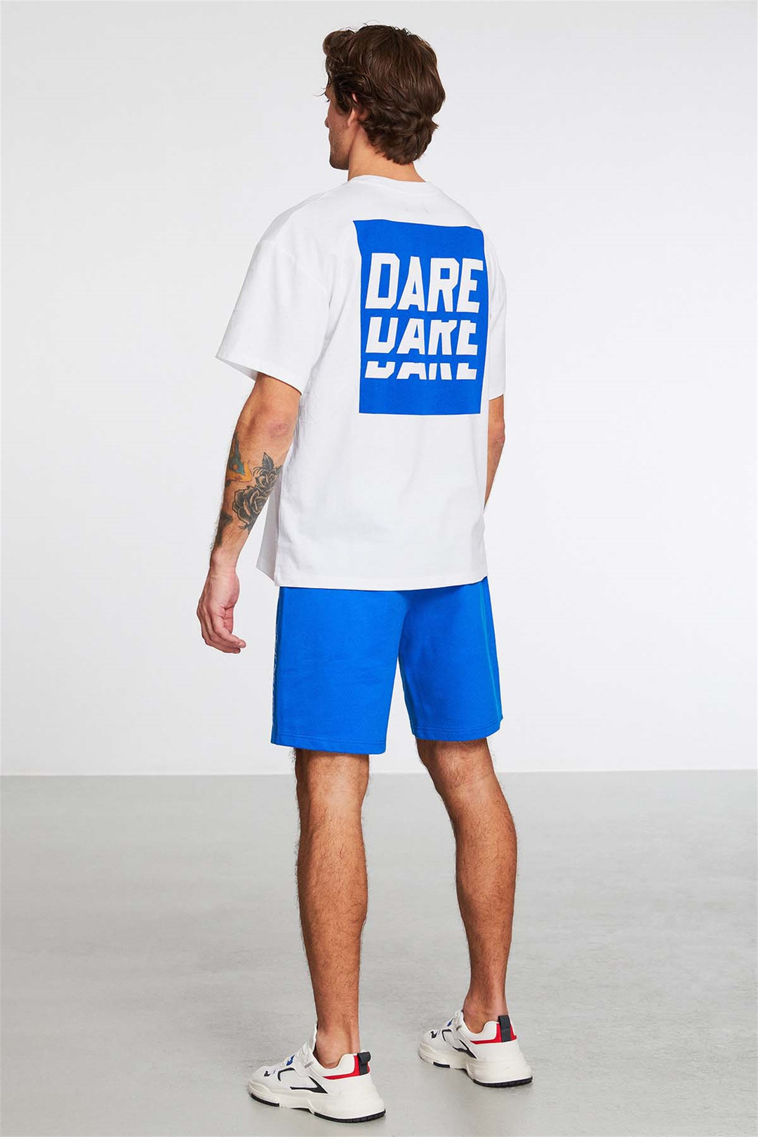 SPOTLIGHT Örme Oversize Beyaz  T-Shirt
