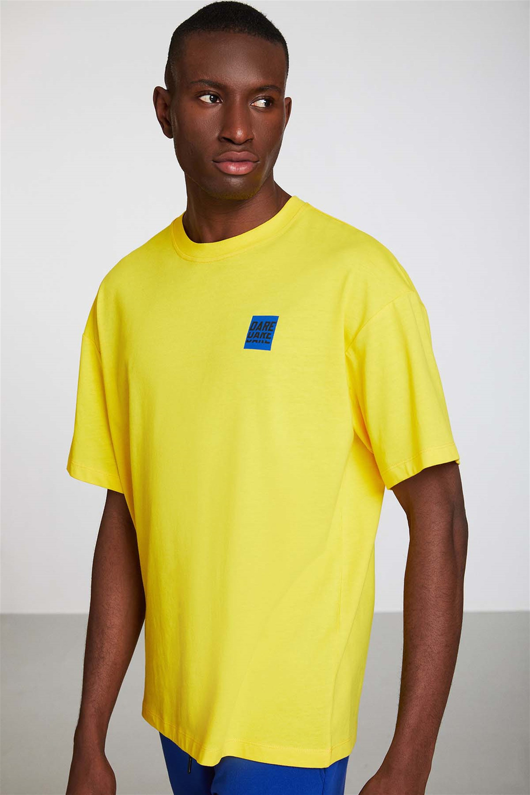 SPOTLIGHT Örme Oversize Sarı  T-Shirt