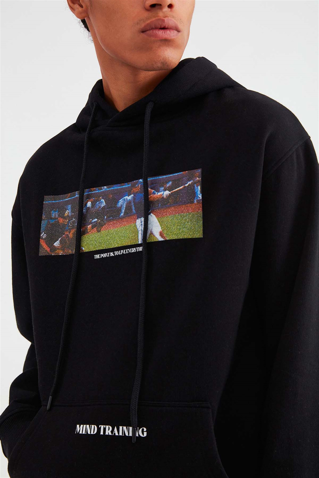 SQUAD Örme Oversize Siyah  Sweatshirt