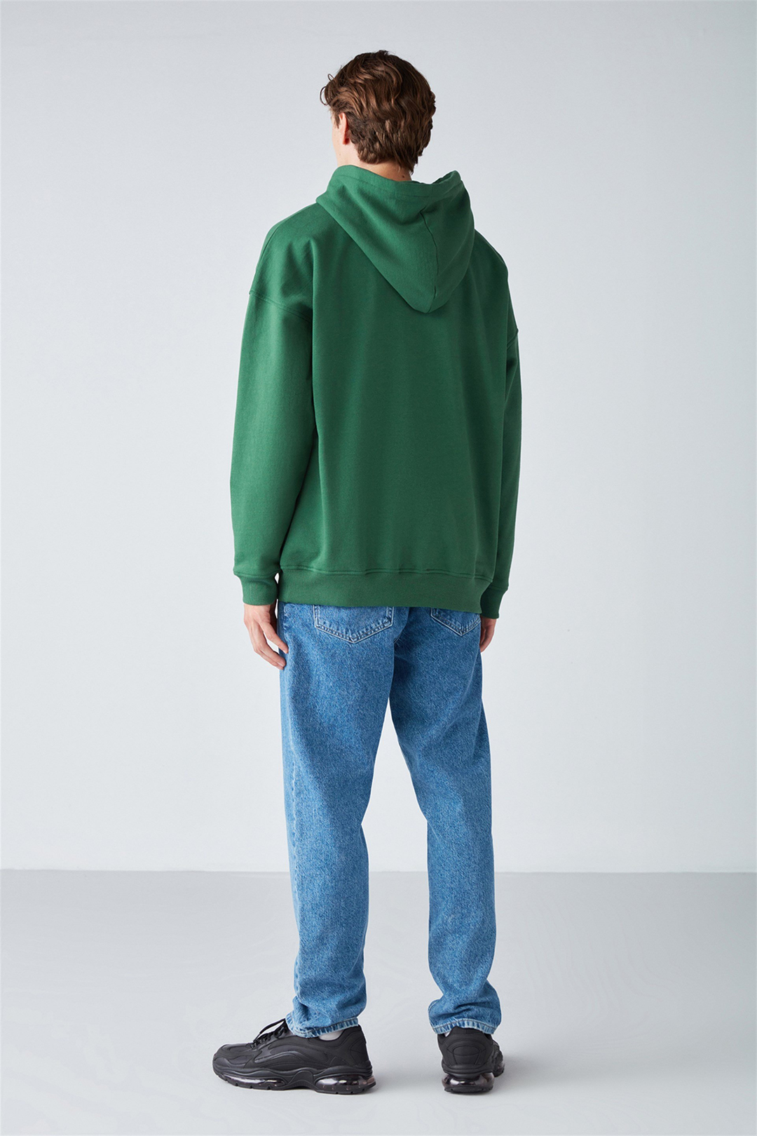 STEVE Örme Oversize Yeşil  Sweatshirt