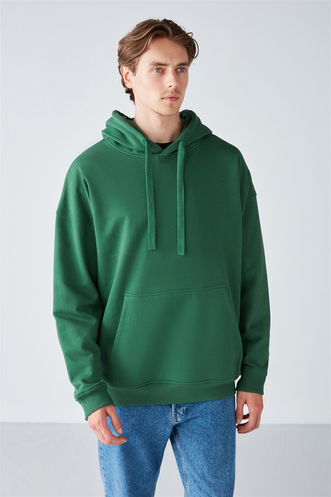 STEVE Örme Oversize Yeşil  Sweatshirt