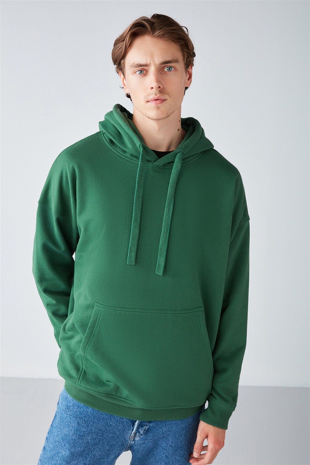 STEVE Örme Oversize Yeşil  Sweatshirt