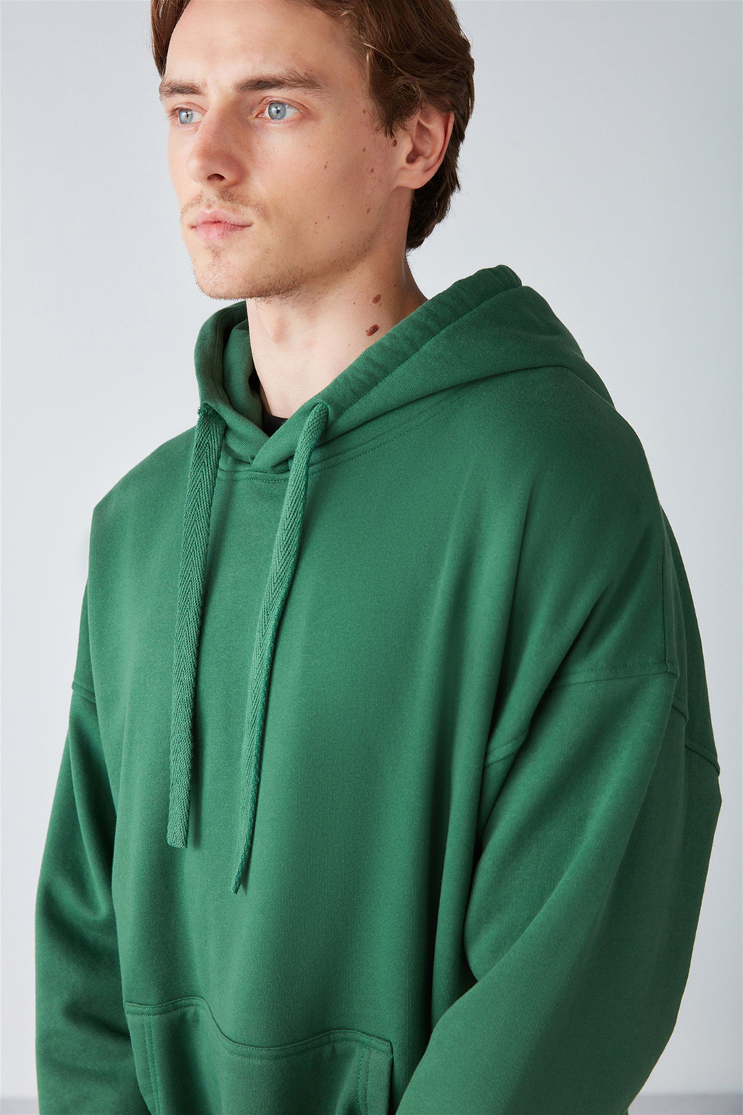 STEVE Örme Oversize Yeşil  Sweatshirt