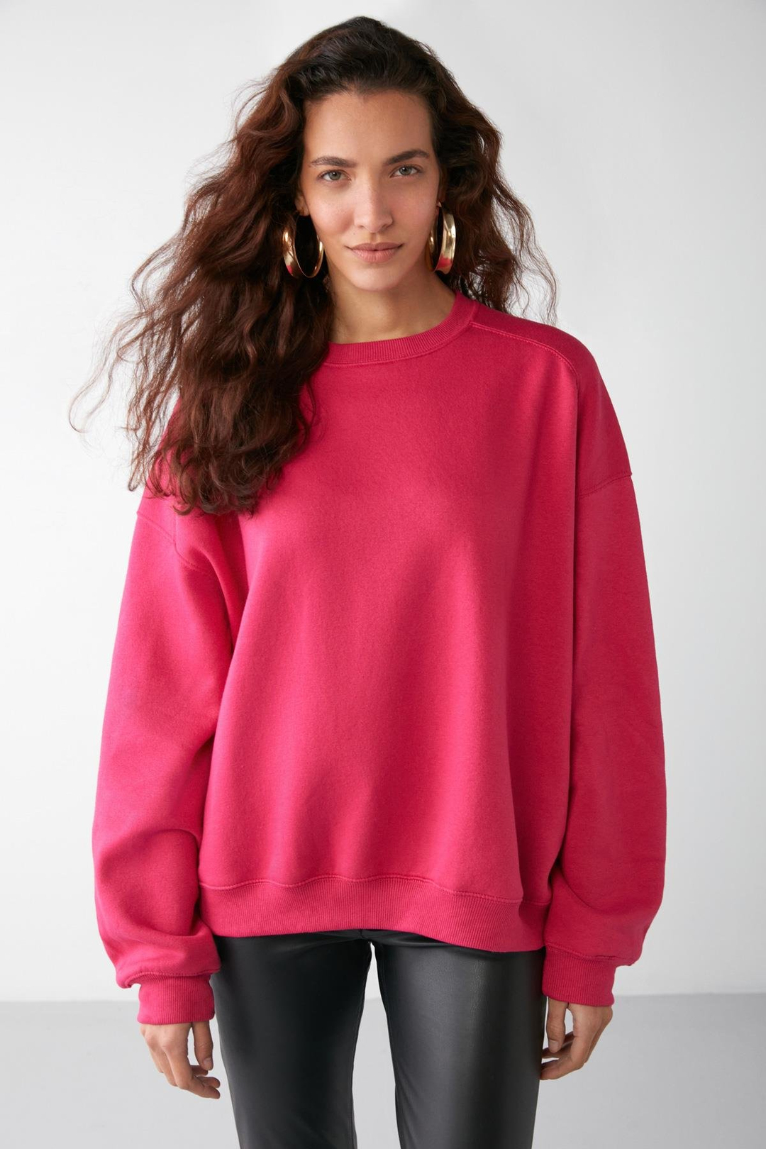 SUSANA Relaxed Oversize Pembe  Sweatshirt