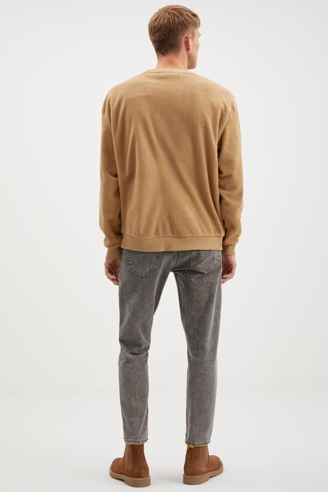 THOMPSON  Relaxed Açık Kahverengi Tekli Sweatshirt