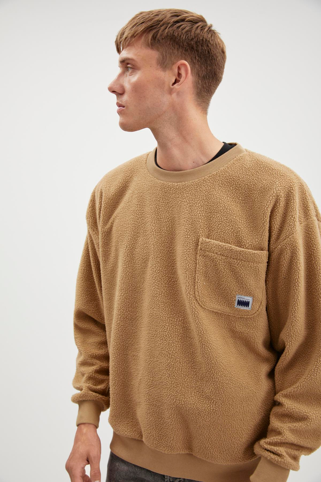 THOMPSON  Relaxed Açık Kahverengi Tekli Sweatshirt