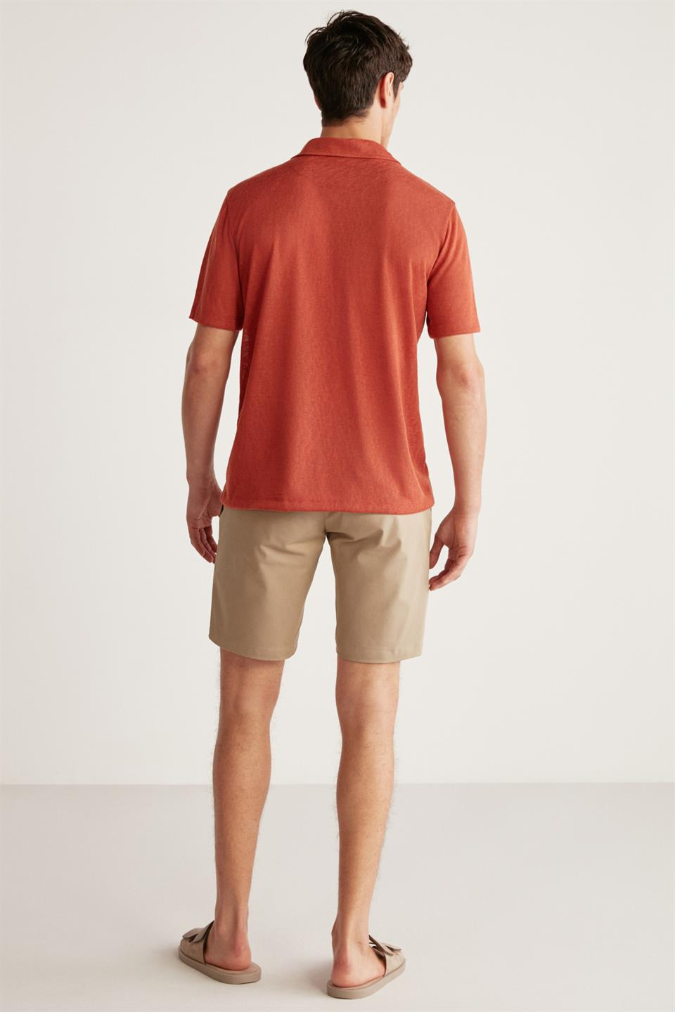 TOBY Örme Regular Bordo Tekli Polo Yaka T-shirt