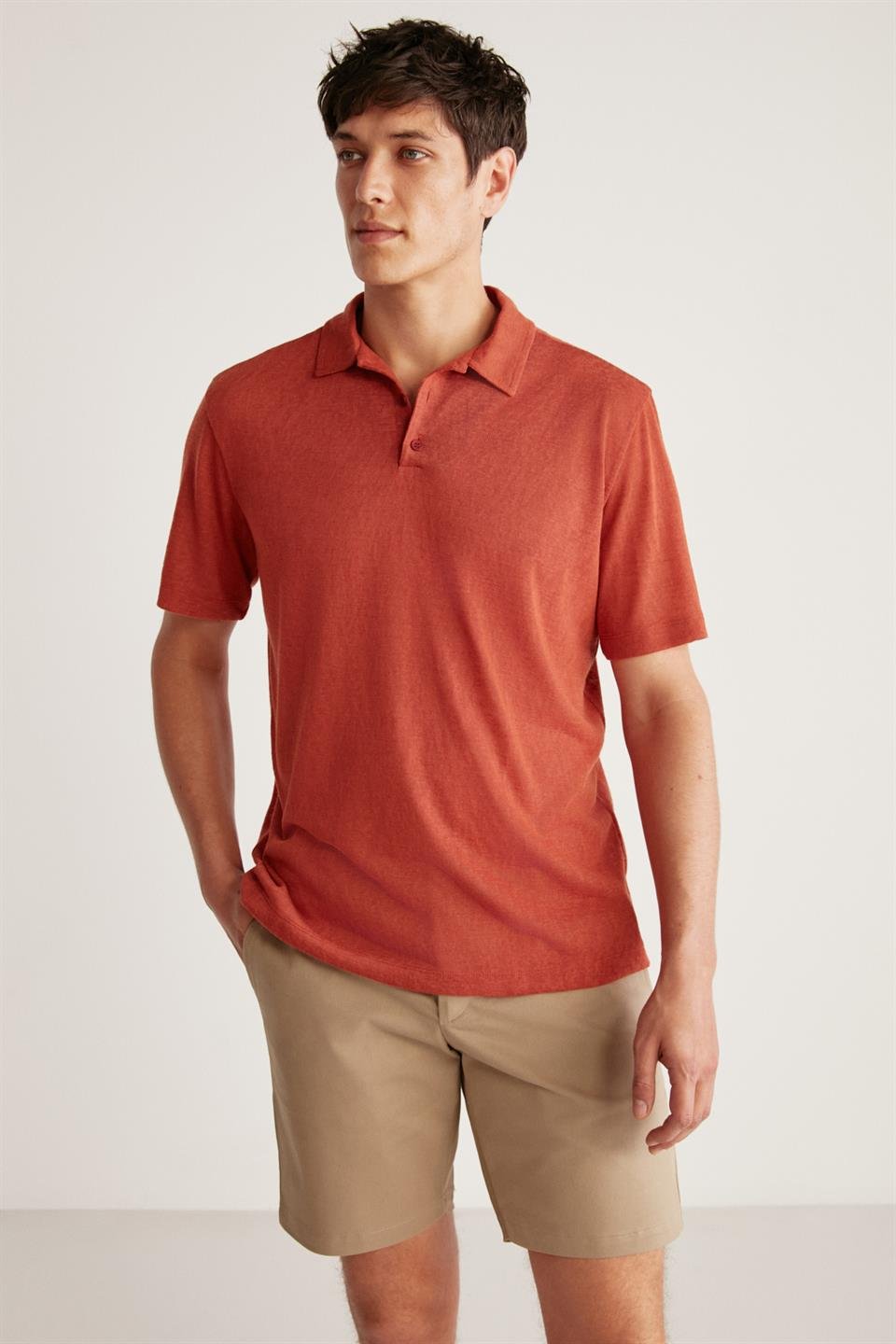 TOBY Örme Regular Bordo Tekli Polo Yaka T-shirt
