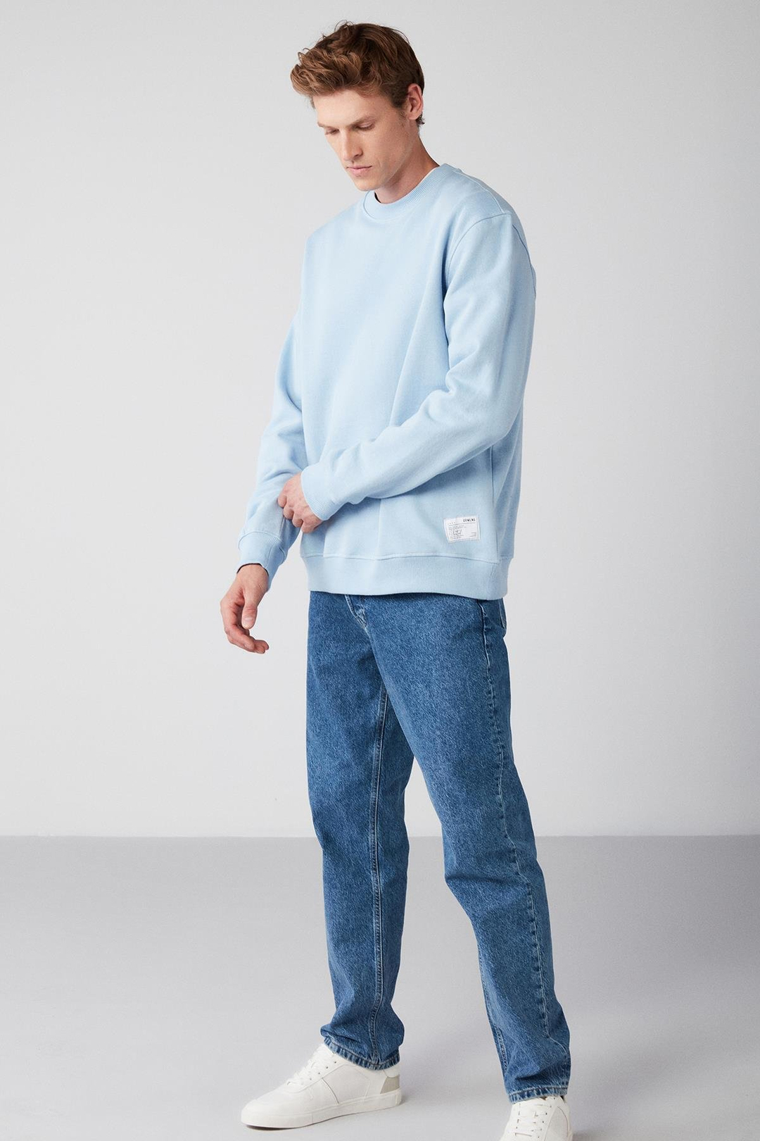 TRAVIS Relaxed Regular Açık Mavi  Sweatshirt