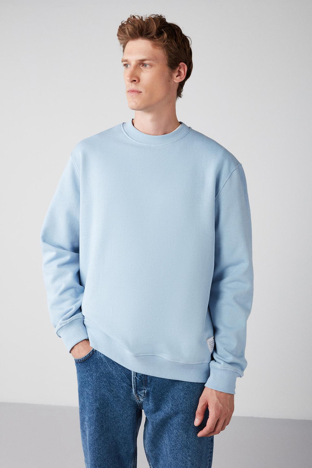 TRAVIS Relaxed Regular Açık Mavi  Sweatshirt