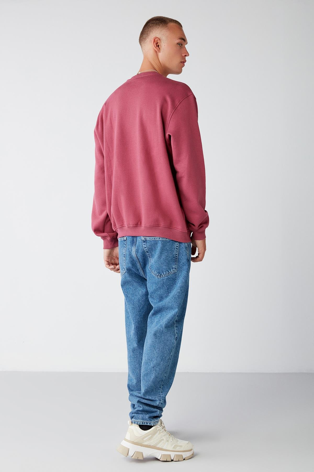 TRAVIS Relaxed Regular Vişne Rengi  Sweatshirt