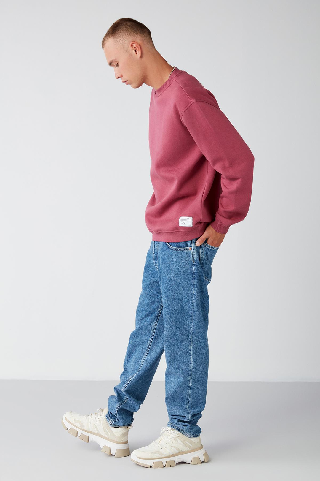 TRAVIS Relaxed Regular Vişne Rengi  Sweatshirt