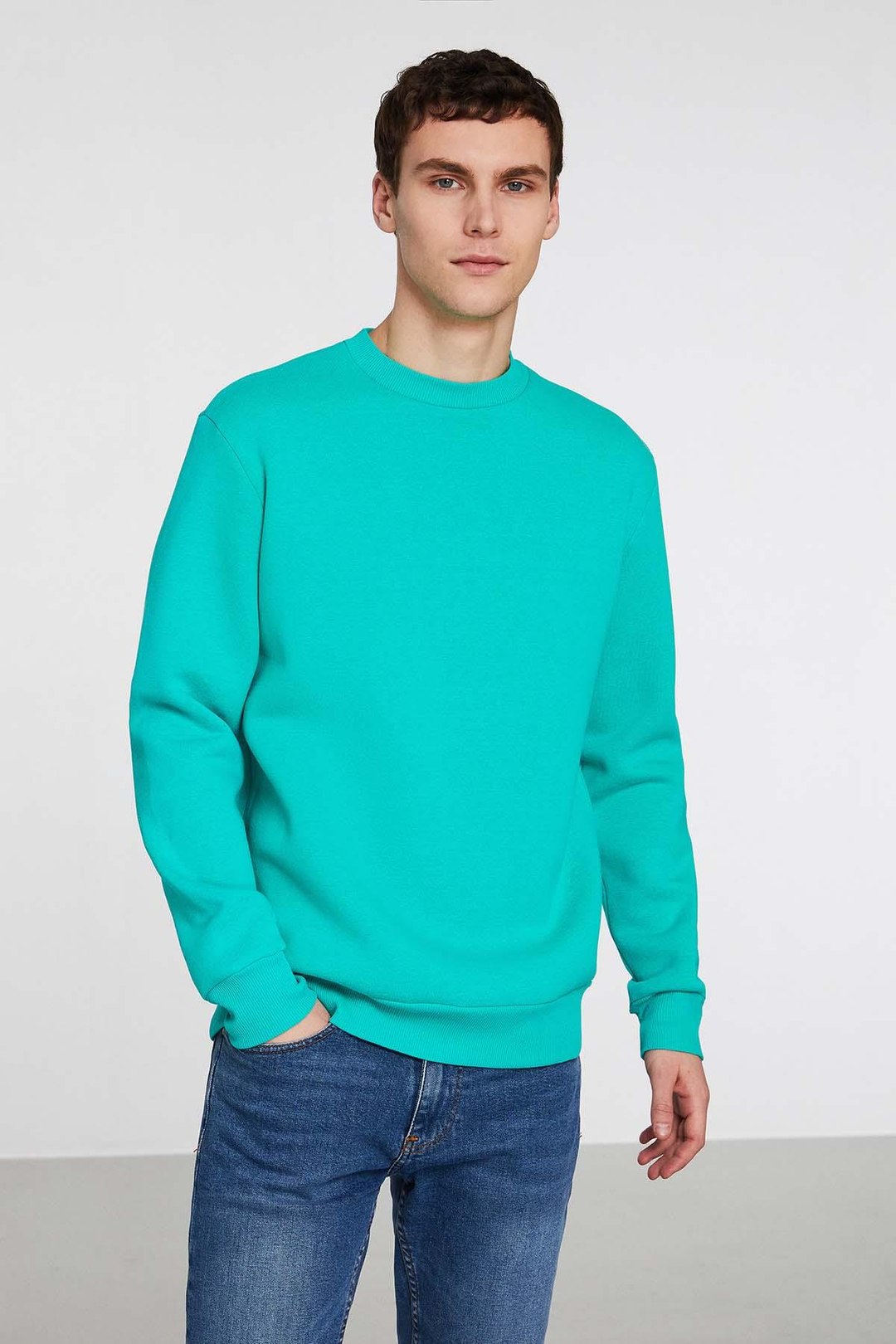 TRAVIS Relaxed Regular Yeşil  Sweatshirt
