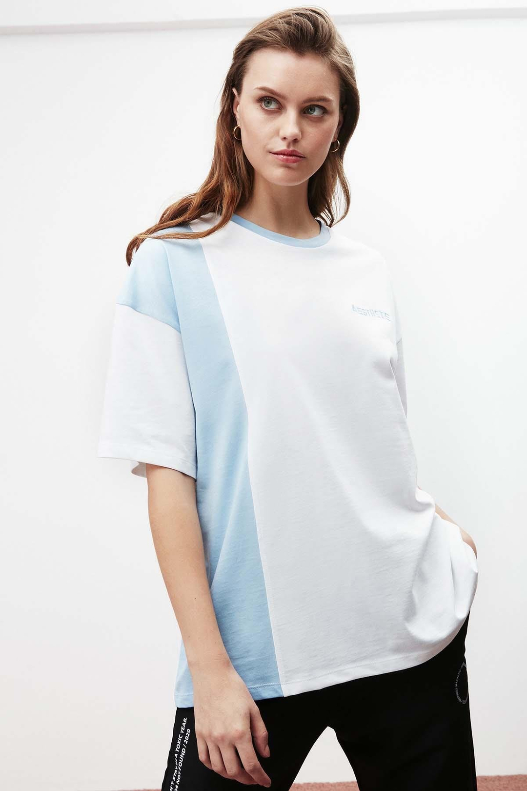 Unlımıted Oversize Mavi T-Shirt