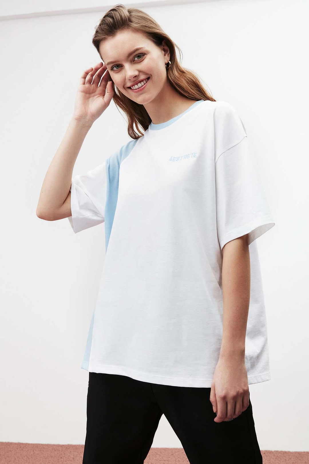 Unlımıted Oversize Mavi T-Shirt