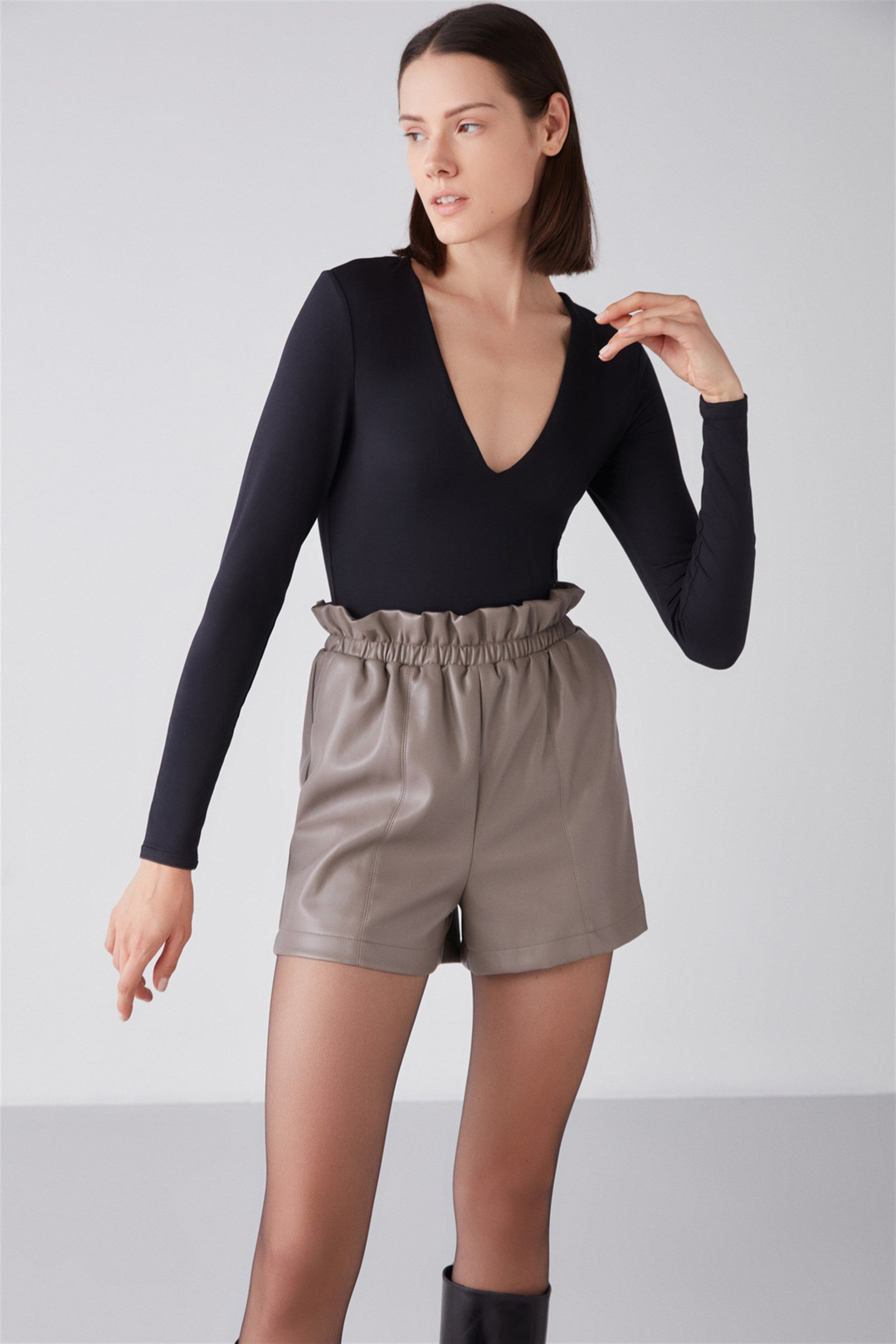 VALERI Örme Slim Fit Siyah  Body