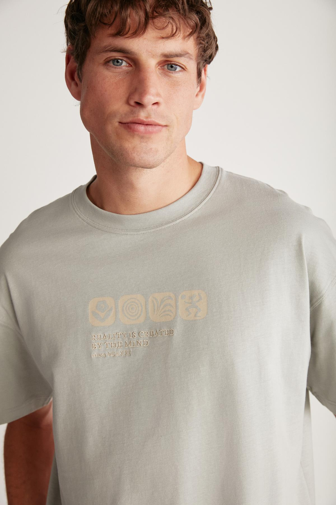 VANCE Oversize Gri T-Shirt