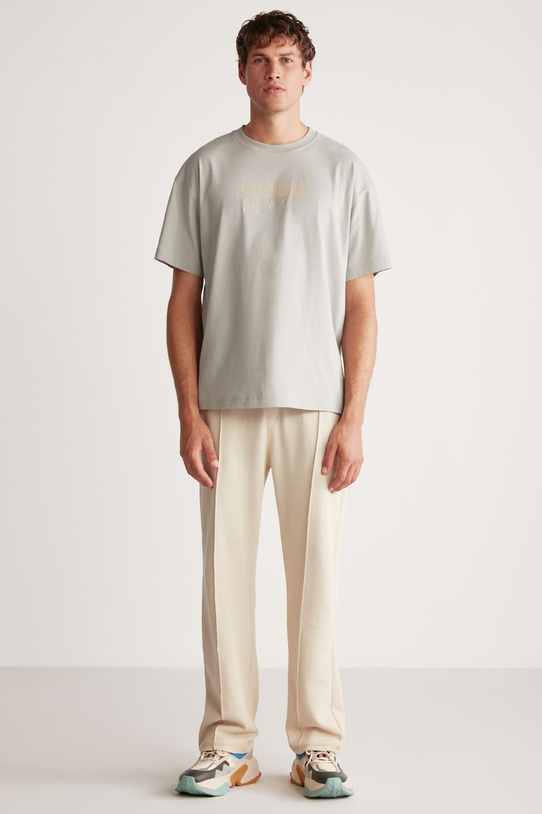 VANCE Oversize Gri T-Shirt